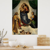 Raphael's Classic "Sistine Madonna" (ca. 1513) Poster (Küche)