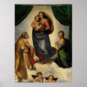 Raphael's Classic "Sistine Madonna" (ca. 1513) Poster (Vorne)