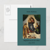 Raphael's Classic "Sistine Madonna" (ca. 1513) Postkarte (Vorne/Hinten)