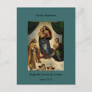 Raphael's Classic "Sistine Madonna" (ca. 1513) Postkarte