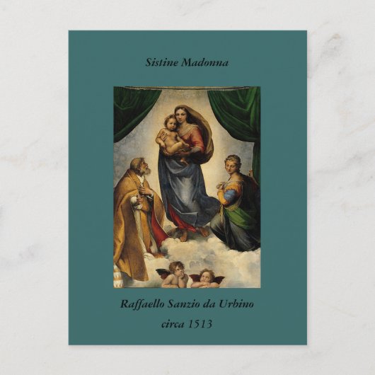 Raphael's Classic "Sistine Madonna" (ca. 1513) Postkarte (Vorderseite)