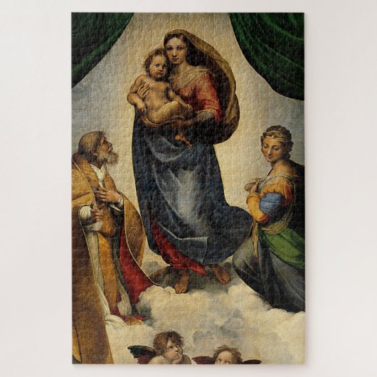 Raphael's Classic "Sistine Madonna" (ca. 1513) Puzzle (Vertikal)