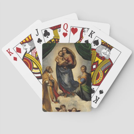 Raphael's Classic "Sistine Madonna" (ca. 1513) Spielkarten (Rückseite)