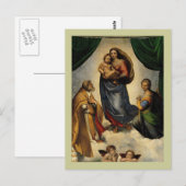 Raphaels Klassiker "Sistina-Madonna" (ca. 1513) Postkarte (Vorne/Hinten)