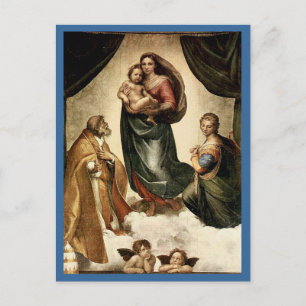 Raphaels Klassiker "Sistina Madonna" (ca. 1513) Postkarte