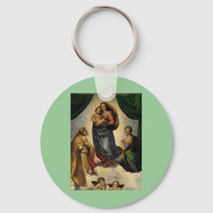 Raphaels Klassiker "Sistina-Madonna" (ca. 1513) Schlüsselanhänger