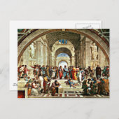 Raphaels Kunstwerk "School of Athens" Postkarte (Vorne/Hinten)