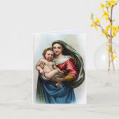 Raphaels Madonna-Weihnachtskarte Karte (Gelbe Blume)