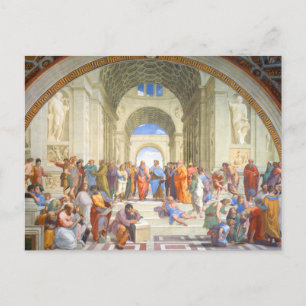 Raphael's School of Athens (Plato und Aristoteles) Postkarte