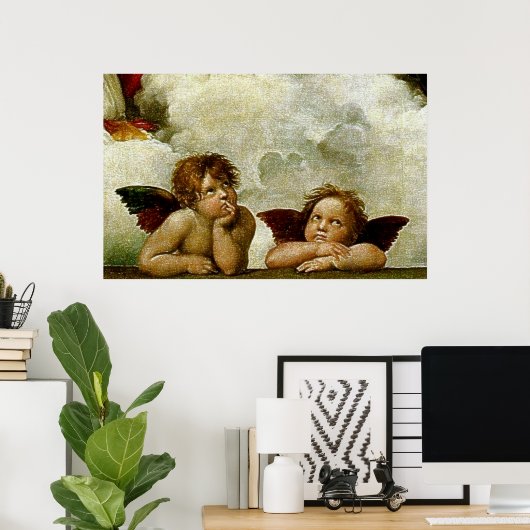 Raphael's "Sistine Madonna" (ca. 1513) (Detail) Poster (Heimbüro)