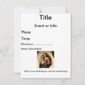 Raphaels "Sixtinische Madonna" Detail (ca. 1513) Einladung (Rückseite)