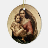 Raphaels "Sixtinische Madonna" Detail (ca. 1513) Keramik Ornament (Links)