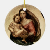 Raphaels "Sixtinische Madonna" Detail (ca. 1513) Keramik Ornament (Hinten)