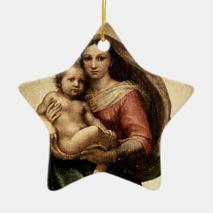 Raphaels "Sixtinische Madonna" Detail (ca. 1513) Keramik Ornament