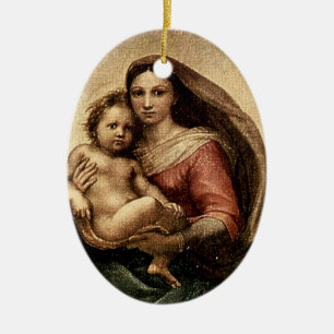 Raphaels "Sixtinische Madonna" Detail (ca. 1513) Keramik Ornament