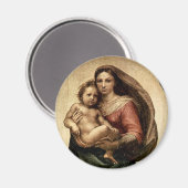 Raphaels "Sixtinische Madonna" Detail (ca. 1513) Magnet (Vorderseite/Rückseite)