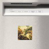 Raphaels "St. Georg und der Drache" (ca. 1505) Magnet (In Situ (Geschirrspüler))