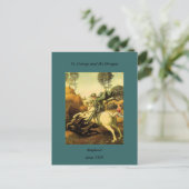 Raphaels "St. Georg und der Drache" (ca. 1505) Postkarte (Stehend Vorderseite)