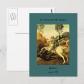 Raphaels "St. Georg und der Drache" (ca. 1505) Postkarte (Vorne/Hinten)