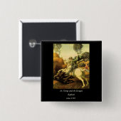 Raphael's "St. George and the Dragon" (ca. 1505) Button (Vorne & Hinten)