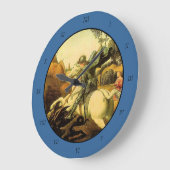 Raphael's "St. George and the Dragon" (ca. 1505) Große Wanduhr (Winkel)