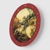 Raphael's "St. George and the Dragon" (ca. 1505) Große Wanduhr (Winkel)