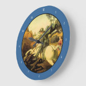 Raphael's "St. George and the Dragon" (ca. 1505) Große Wanduhr (Winkel)