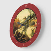 Raphael's "St. George and the Dragon" (ca. 1505) Große Wanduhr (Winkel)