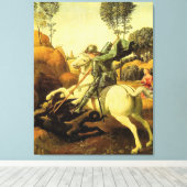 Raphael's "St. George and the Dragon" (ca. 1505) Leinwanddruck (Insitu (Holzboden))