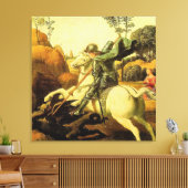 Raphael's "St. George and the Dragon" (ca. 1505) Leinwanddruck (Insitu (Wohnzimmer))
