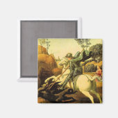 Raphael's "St. George and the Dragon" (ca. 1505) Magnet (Vorderseite/Rückseite)