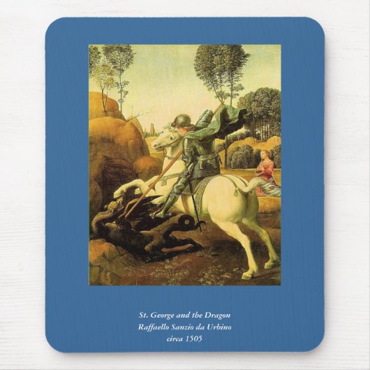 Raphael's "St. George and the Dragon" (ca. 1505) Mousepad (Vorne)