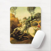 Raphael's "St. George and the Dragon" (ca. 1505) Mousepad (Mit Mouse)