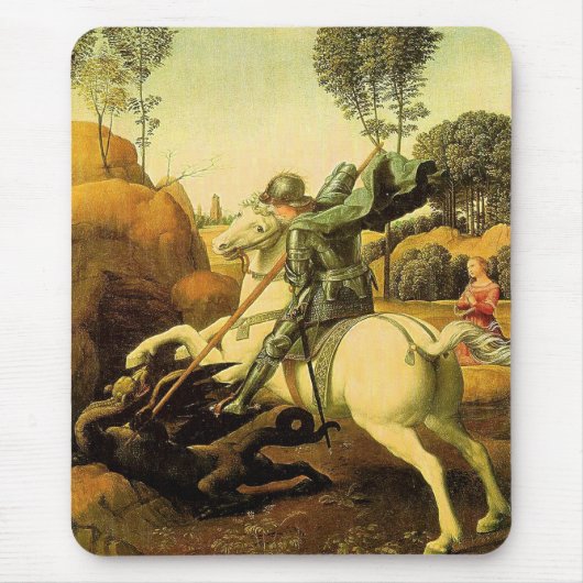 Raphael's "St. George and the Dragon" (ca. 1505) Mousepad (Vorne)