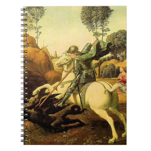 Raphael's "St. George and the Dragon" (ca. 1505) Notizblock (Vorderseite)