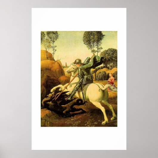 Raphael's "St. George and the Dragon" (ca. 1505) Poster (Vorne)