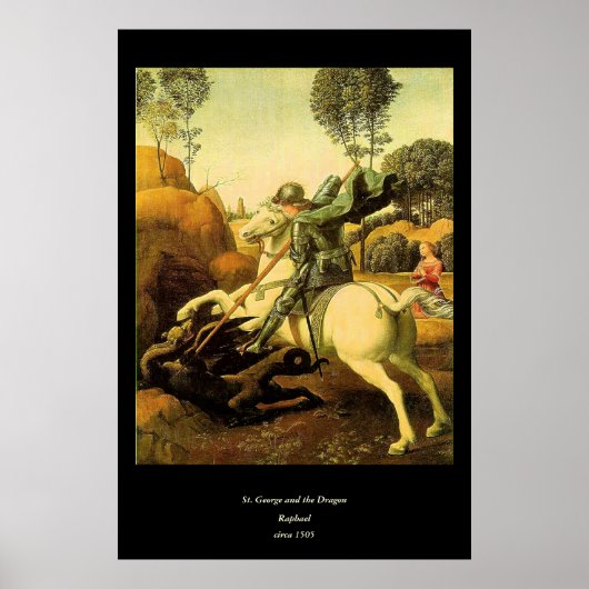 Raphael's "St. George and the Dragon" (ca. 1505) Poster (Vorne)