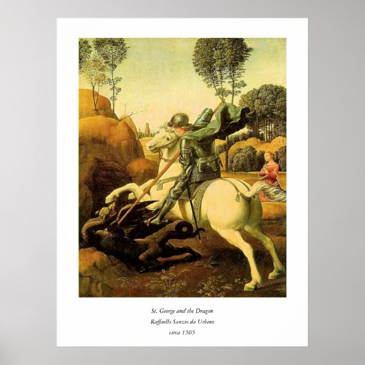 Raphael's "St. George and the Dragon" (ca. 1505) Poster (Vorne)