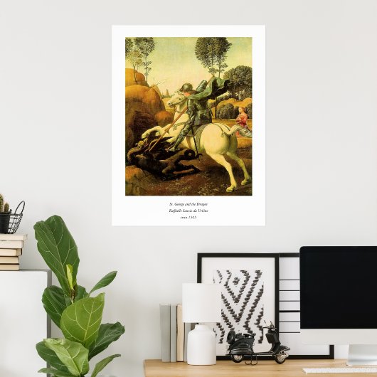 Raphael's "St. George and the Dragon" (ca. 1505) Poster (Heimbüro)