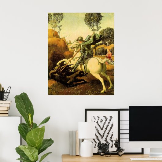 Raphael's "St. George and the Dragon" (ca. 1505) Poster (Heimbüro)