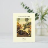Raphael's "St. George and the Dragon" (ca. 1505) Postkarte (Stehend Vorderseite)