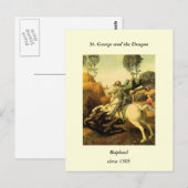 Raphael's "St. George and the Dragon" (ca. 1505) Postkarte (Vorne/Hinten)
