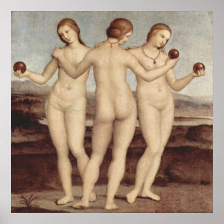 Raphael's Three Graces Poster Print