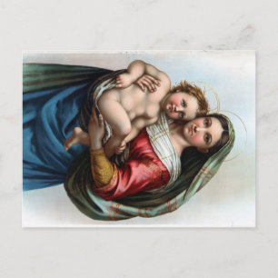 Raphäls Madonnen-Postkarte Feiertagspostkarte