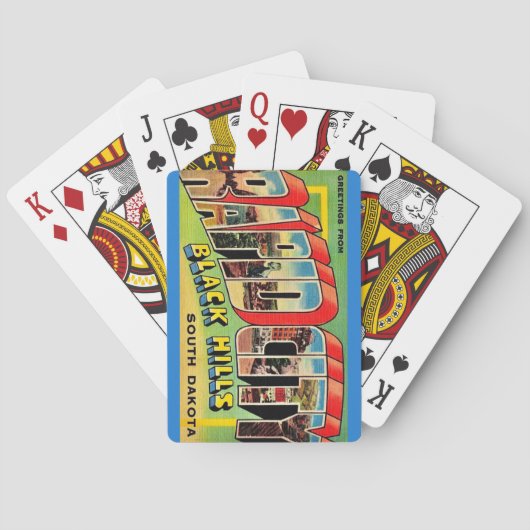 Rapid City SD Postkarten Spielkarten (Rückseite)