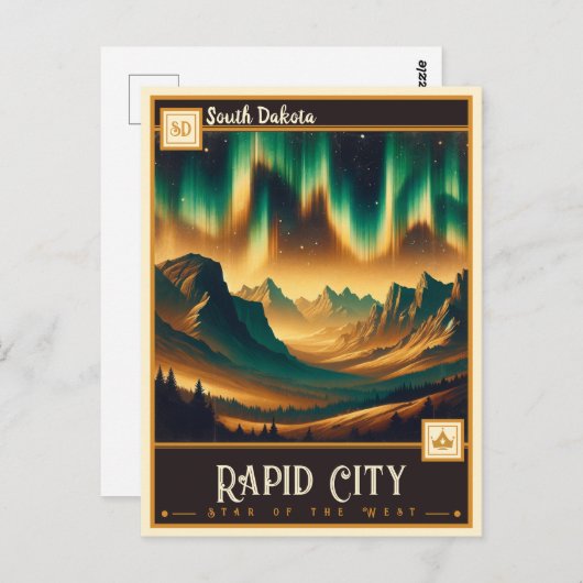 Rapid City, South Dakota | VINTAG Postkarte (Vorne/Hinten)