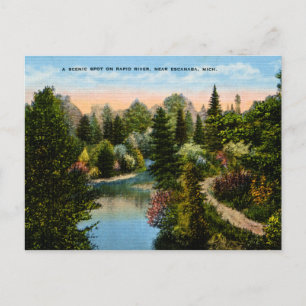Rapid River Escanaba, Michigan Postkarte