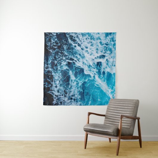 Rapid sea while sailing ship. Dramatic and picture Wandteppich (Beispiel (Horizontal))