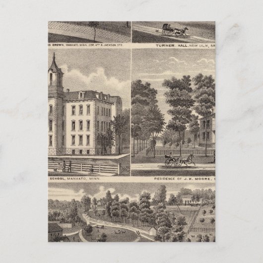 Rapidan Mills and Residences in Rapidan, Minnesota Postkarte (Vorderseite)