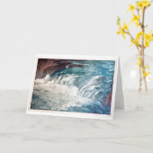 Rapids, Hiroshi Yoshida, Woodcut Karte (Gelbe Blume)